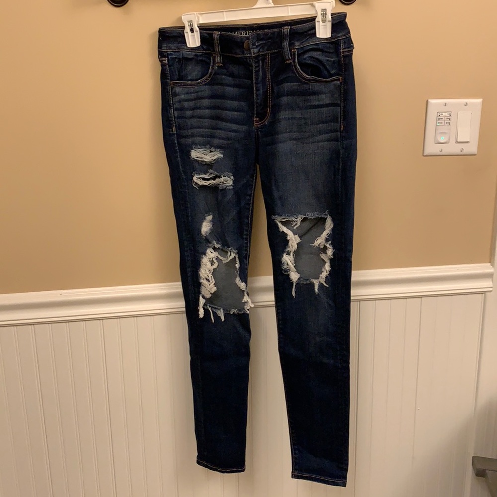 Ripped skinny jeans (super stretch)